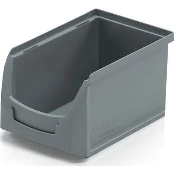 Úložný box Ukládací box B 23x15x12,5cm šedý Stohovatelný box na součástky