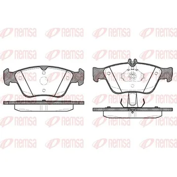 Brzdová destička Sada brzdových destiček, kotoučová brzda REMSA 0586.10