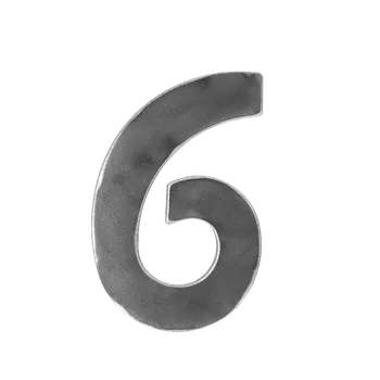 číslo domové 6, 120x80x3mm hladké, bez povrchovej úpravy