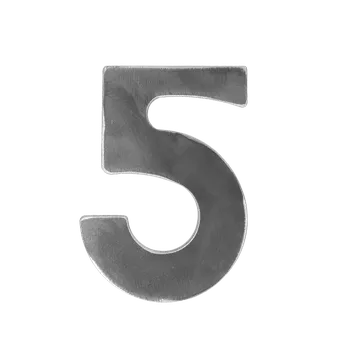 číslo domové 5, 120x80x3mm hladké, bez povrchovej úpravy