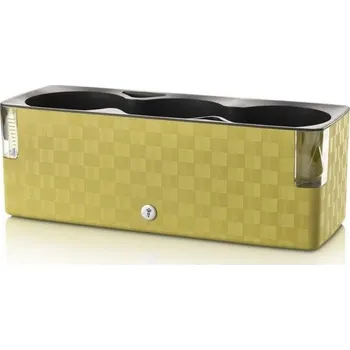 Květináč Plastkon Cobble Trio chytrý květináč bazalkově zelená, 39,7x14x14 cm
