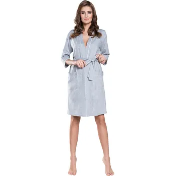 Dámské oblečení Dámský župan ITALIAN FASHION MEGAN šedá melanž M 0
