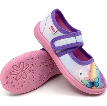 Dívčí bačkory Dívčí bačkory Richter 9150-3296 Baumwolle Dig Rainbow 32, Vnitřní délka boty: 20,8 cm