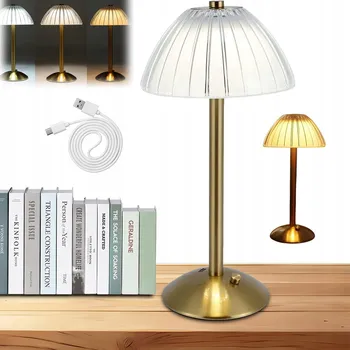 Lampička LED Stolní Lampa 3 Světla Dotyková Bezdrátová do Ložnice