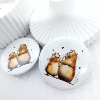 Dekorativní magnet Capybara 1, magnetka průměr 58 mm, 1 kus