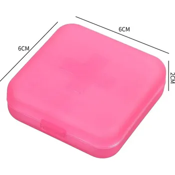 Přenosná krabička na léky mini | plastová lékovka, organizér léků - Růžová