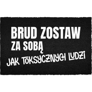 Rohožka VSTUPNÍ ROHOŽKA 40X60 ČERNÁ KOKOSOVÁ PŘED DVEŘE VTIPNÁ NECHTE ŠPÍNU ZDE