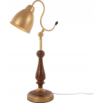 Lampička STOLNÍ LAMPA 40W 220V ZLATÁ NOČNÍ LAMPIČKA NA STOLEK DO LOŽNICE E26