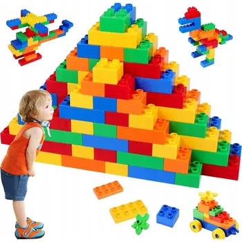 ostatní stavebnice 240 ks POLSKÉ STAVEBNICE VELKÉ pro děti 6 BAREV