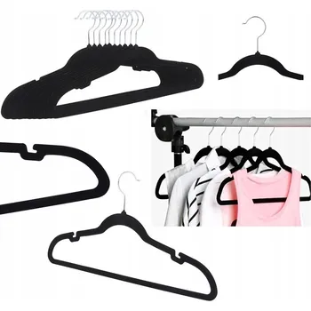 Věšák Velurové věšáky na oblečení Velurový věšák Silný 10 Kusů