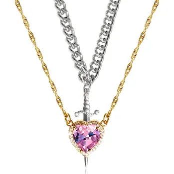 Náhrdelník Srdcový párový náhrdelník zirkon | šperk - 77763