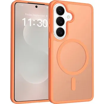 Pouzdro na mobilní telefon JP MagFit Colour MagSafe obal s N52 magnetem, Samsung Galaxy S26, oranžový