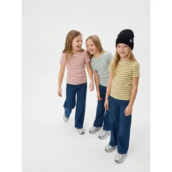 Oblečení a móda Sinsay - Bavlněná trička s proužky 3 pack - vícebarevná - 996KI-MLC - 996KI-MLC-128