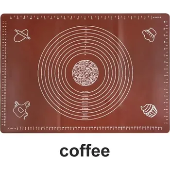Chňapka Silikonová podložka na válení těsta | kuchyňská pomůcka - Káva , 29x26