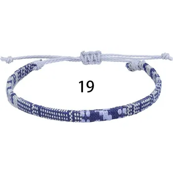 Náramek Kotníkový pletený barevný letní náramek | šperk - 19