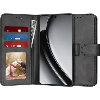 Pouzdro na mobilní telefon Flipové pouzdro Techsuit pro Realme GT 6, černé