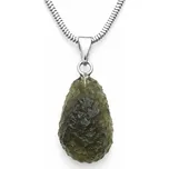 Stříbrný přívěsek s vltavínem Velra valounek