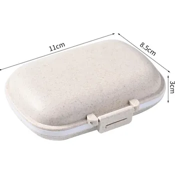 Úložný box Mini cestovní uzavíratelný organizér léků | úložný box - Bílý