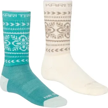 Dámské ponožky Ponožky Kari Traa PUFFIN 611465 tyrkysová 66X, vel. 38/39