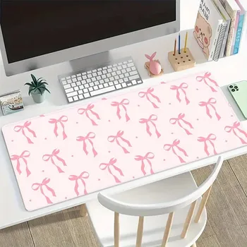 Podložka pod myš Extra růžová herní podložka xl | podložka pod myš - Růžová mašle , 300x600x2mm