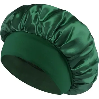 Čepice Saténová čepice bonnet na spaní | ochrana vlasů - Tmavě zelená