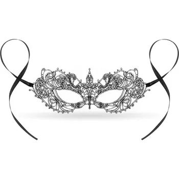 Karnevalová maska Godan Karnevalová škraboška krajková stříbrná