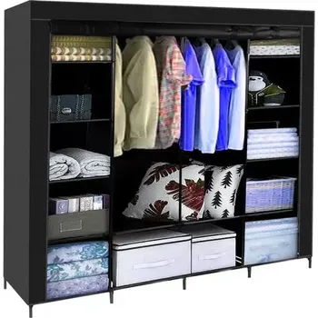 Nábytek Látková skládací skříň – 170 × 170 × 42 cm