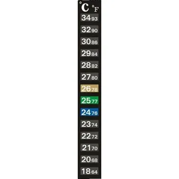 5 ks Akvarijní nalepovací teploměr s měřením | akvarijní příslušenství - vertikální verze