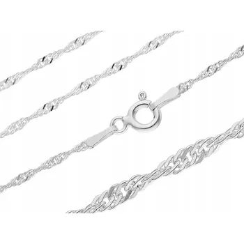 Řetízek Stříbrný Řetízek Singapur Jemný a Univerzální Kroucený Řetízek 1,5mm 45
