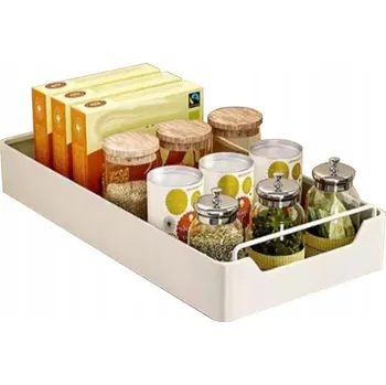 Úložný box Výsuvný organizér do skříňky, pevný, s tlumením, tichý, 25*43*7 cm