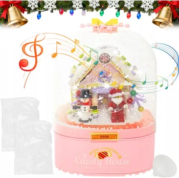 ostatní stavebnice HRACÍ SKŘÍŇKA VÁNOČNÍ STAVEBNICE VÁNOČNÍ STROMEK S AUTOMATICKÝM SNĚHEM 298 DÍLKŮ