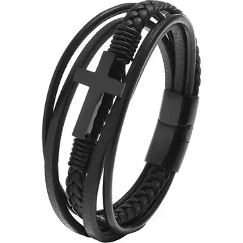 Náramek Stylový kožený rockový náramek pro muže | pánský náramek, kožený šperk - 32