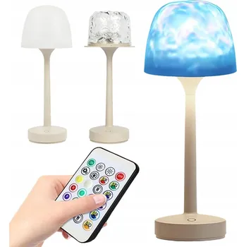 Lampička Bezdrátová Stolní Lampa RGB Osvětlení Okolí PROJEKTOR VLN Dálkový Ovladač