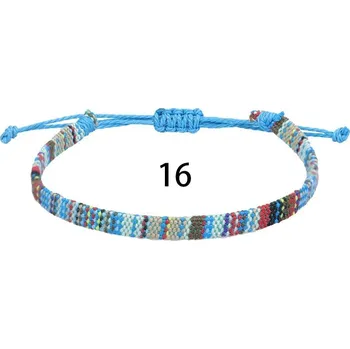 Náramek Kotníkový pletený barevný letní náramek | šperk - 16