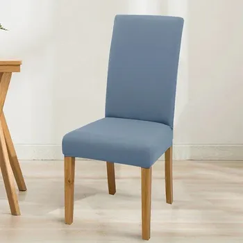 Potah na židli Elastický napínací potah židle | bytové doplňky - Šedá modrá , 1 ks potah na židli