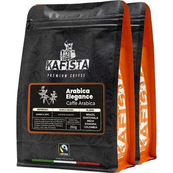 Káva Kafista Zrnková Káva "Arabica Elegance" – 100% Arabica směs, Pražená v Itálii 2 x 250 g