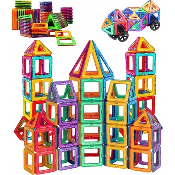 ostatní stavebnice Vzdělávací Magnetické Stavebnice 180 dílů Bezpečná 3D Sada Pro Děti
