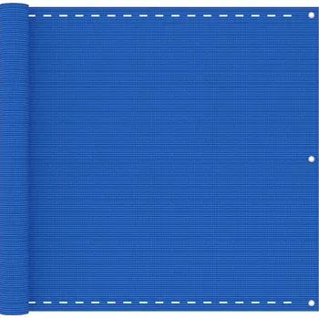 Markýza vidaXL Balkonová zástěna modrá 90 x 600 cm HDPE