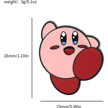 Kawaii kirby smaltovaný odznak anime | brož - Kirbyho brož - 100016350