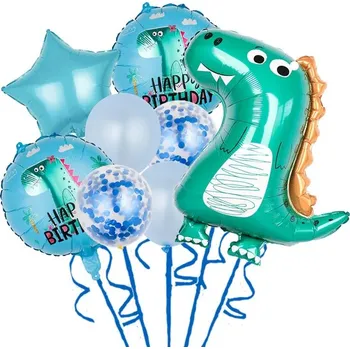 Party dekorace Dino party fóliové narozeninové balónky | party dekorace - Tmavě safírová , Ostatní