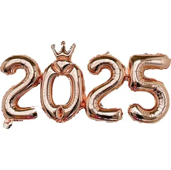 Party dekorace Silvestrovská party dekorace 2026 | balónky - old25 Růžové zlato , 45x93cm