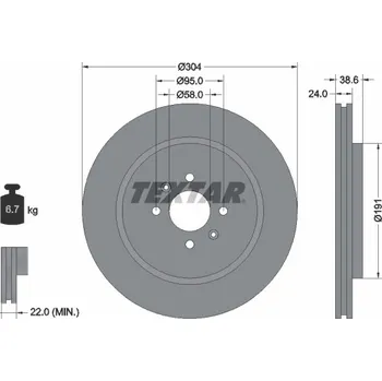 Brzdový kotouč Brzdový kotouč TEXTAR 92170203