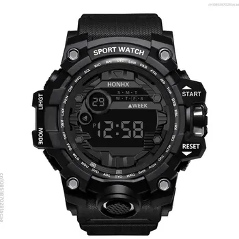 Hodinky Multifunkční digitální sportovní pánské hodinky | pánské doplňky - černá 01