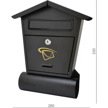 Poštovní schránka Poštovní schránka 280x310x50 mm černá matná