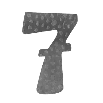 Domovní číslo číslo domové 7, 170x90mm zdobené, bez povrchovej úpravy