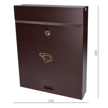 Poštovní schránka Poštovní schránka (250x305x60mm), max. formát listu: A4, hnědá