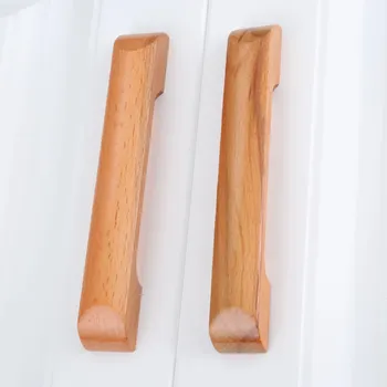 Dřevěná nábytková úchytka kuchyňská | madlo 1+2 ks - Rozteč otvorů L 96 mm