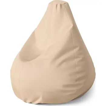 Sedací pytel Sedací vak Pear Světle béžová - Sablio - 70 x 95 x 15 cm