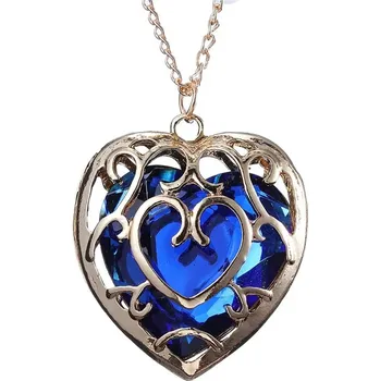 Náhrdelník Náhrdelník srdce Link Zelda | šperk - Modrý náhrdelník