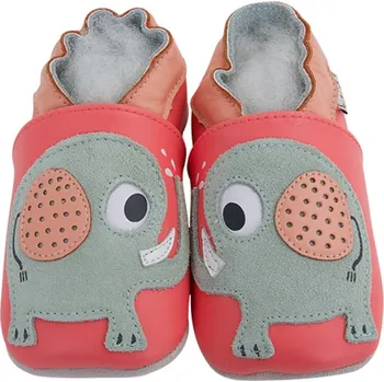 Capáčky LAIT ET MIEL Kožené capáčky se sloníkem 12-18 měsíců Růžová 21-22